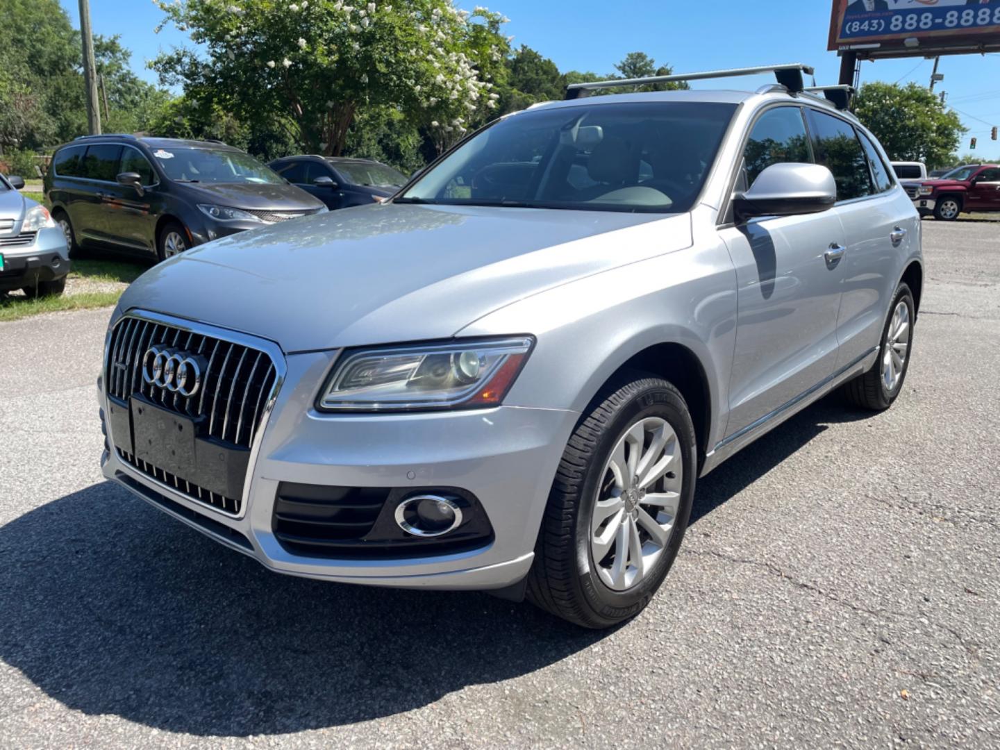 2015 SILVER AUDI Q5 2.0T QUATTRO PREMIUM PLUS (WA1LFAFP5FA) with an 2.0L engine, Automatic transmission, located at 5103 Dorchester Rd., Charleston, SC, 29418-5607, (843) 767-1122, 36.245171, -115.228050 - Photo#2